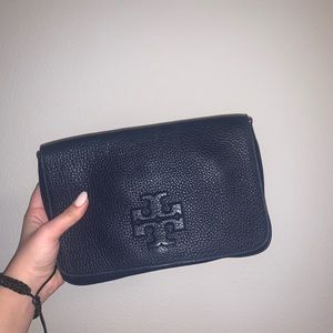 Navy Blue Tory Burch Clutch